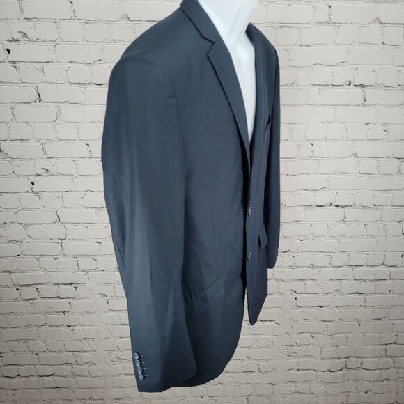 Figlio Lontano Navy 2 Button Single Vented Notch Blazer Sport Coat Size 40R - Picture 15 of 15